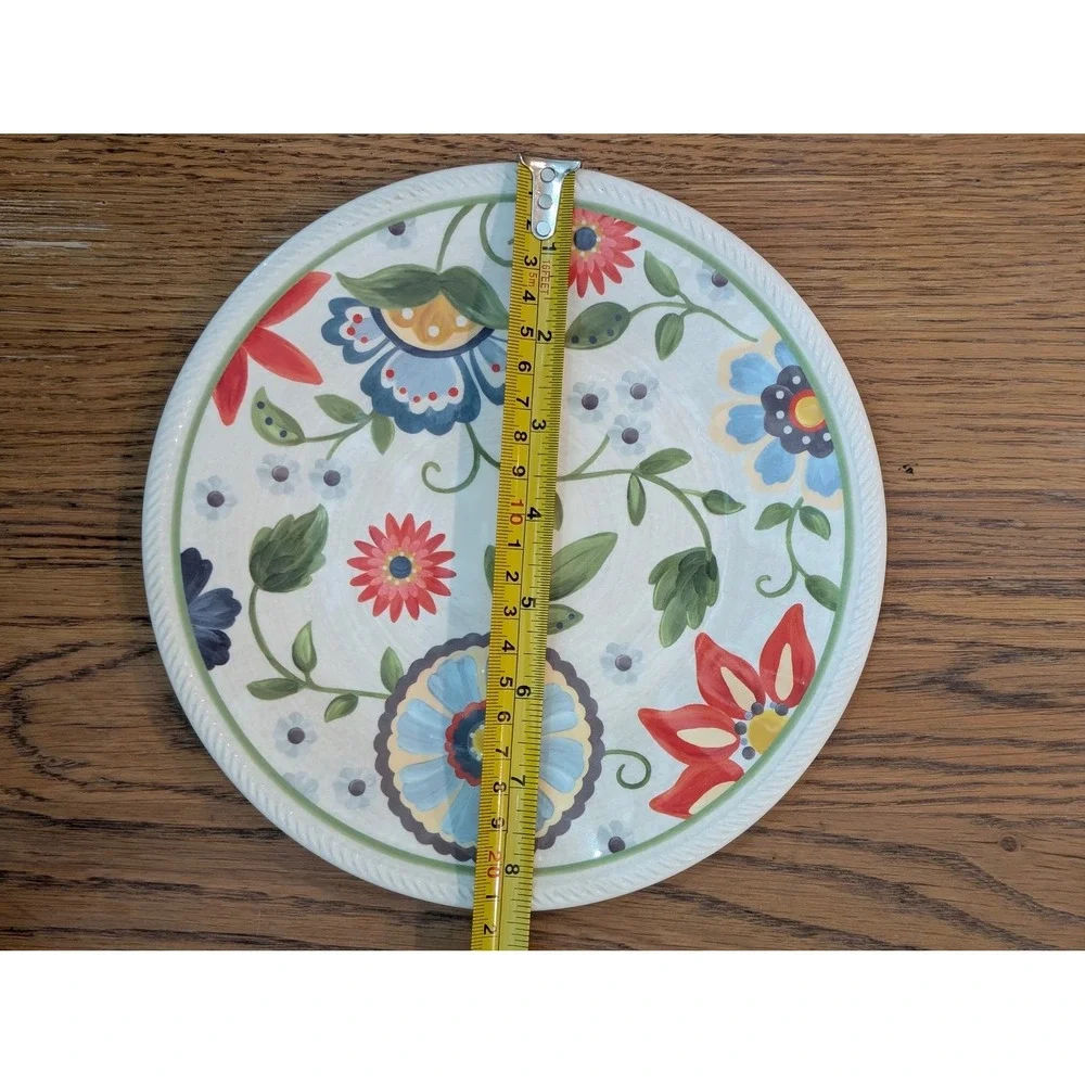 Threshold Floral Melamine Dessert/Salad‎ Plate & Cereal/Salad Bowl Set of 2